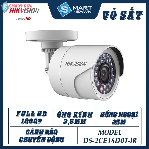 Camera Hikvision ngoài trời DS-2CE16D0T-IR-FULL HD1080-2.0MP - Chống nước IP66