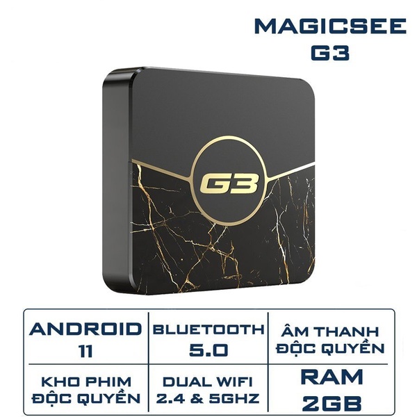 Android TV Box Magicsee G3 - Android 11 - RAM 2GB- ROM 16GB