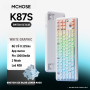 Bàn phím cơ gaming E-sports MCHOSE K87S - Độ trễ 0,125ms - 3 mode - Không dây - Pin 10000mAh - Có app - Gaming House