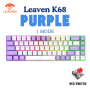 Bàn phím cơ cắm dây Leaven K68 - 1mode - Led RGB - Có hot-swap - Keycap Xuyên LED - Có APP tùy chỉnh