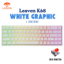 Bàn phím cơ cắm dây Leaven K68 - 1mode - Led RGB - Có hot-swap - Keycap Xuyên LED - Có APP tùy chỉnh