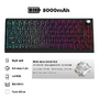 Bàn phím cơ Atas K81 không dây 3 mode - Mạch Xuôi - Hỗ trợ hotswap 5 pin - LED RGB - Có App - Pin 8000 || Gaming House