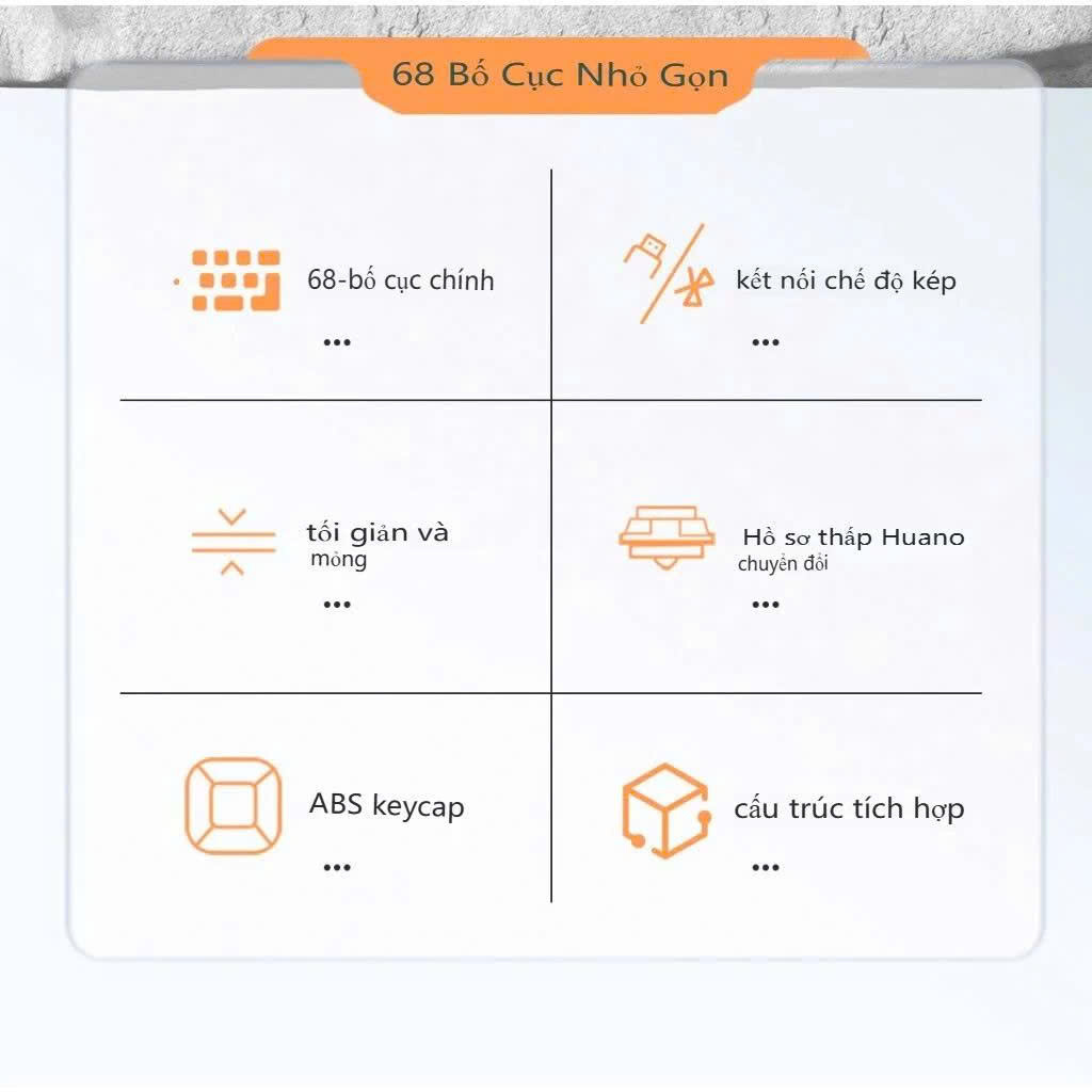 Bàn phím cơ trục ngắn AJAZZ AKL680 không dây- Kết nối chế độ kép- Kết nối bluetooth