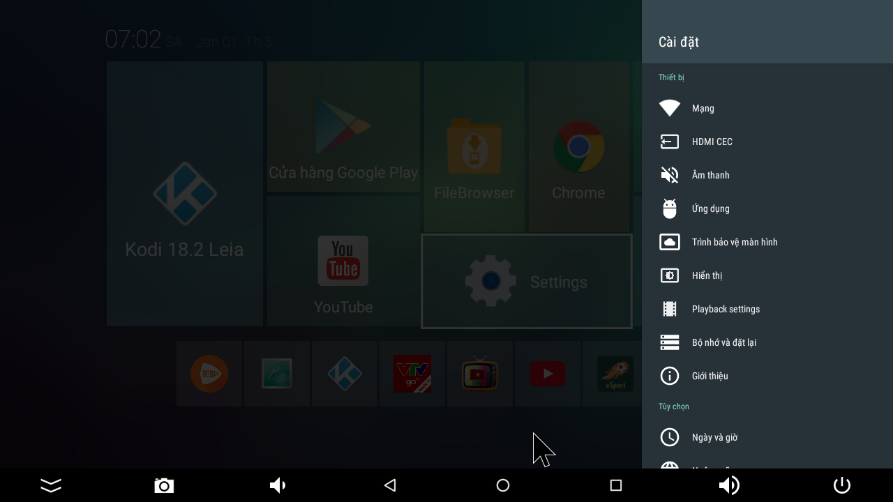 Hướng dẫn cài đặt Android Tivi Box TX3 Mini ROM Gốc