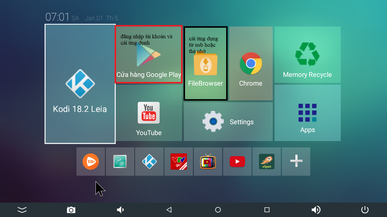 Hướng dẫn cài đặt Android Tivi Box TX3 Mini ROM Gốc