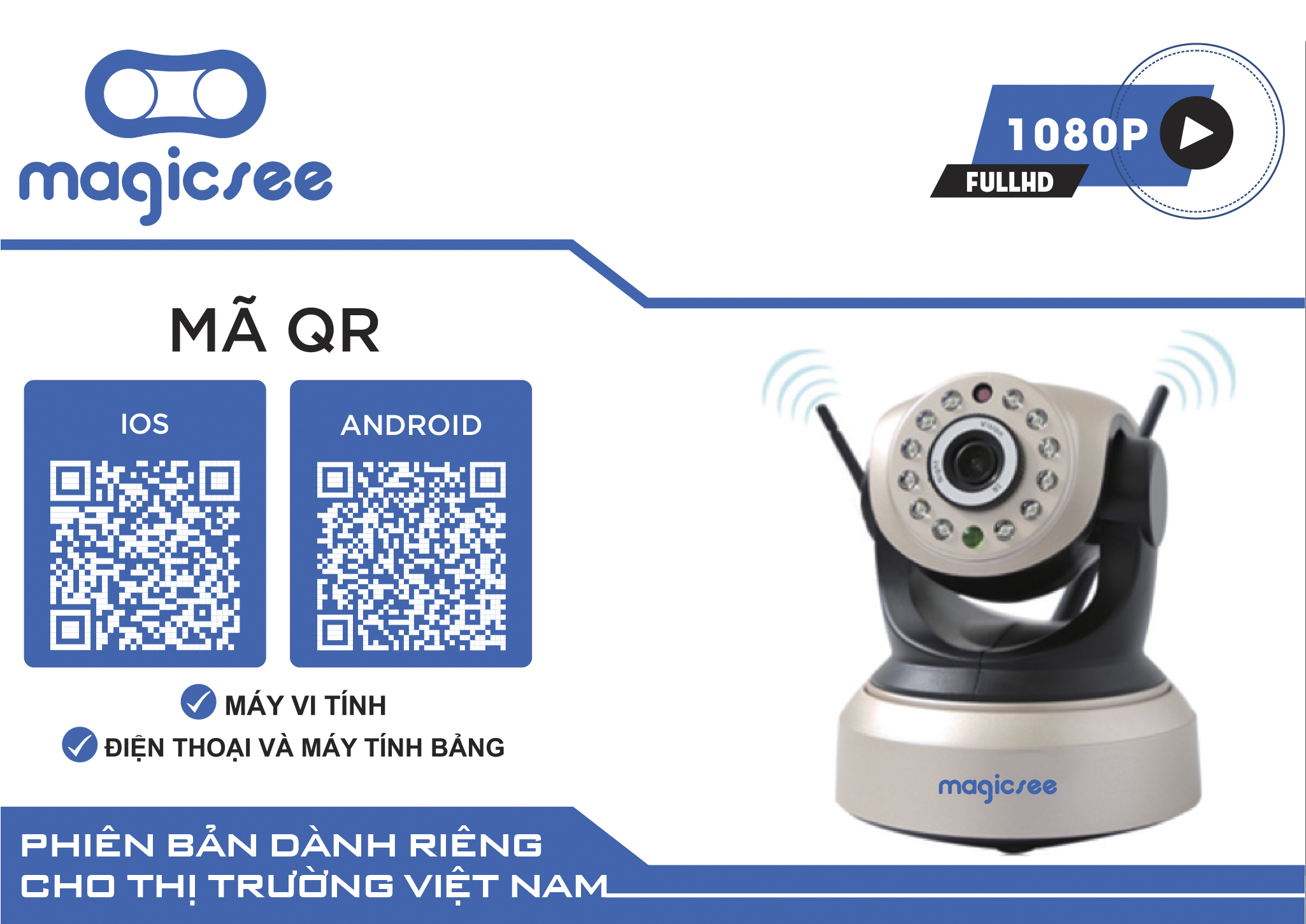 Camera giám sát Magicsee S8003 Plus Full HD1080 1